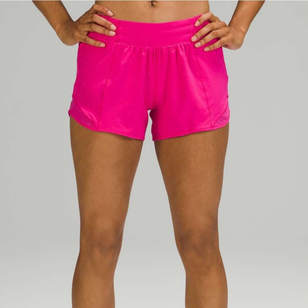 Lululemon Hotty Hot Low Rise Short 4" Sonic Pink- Size 2 - Picture 1 of 5